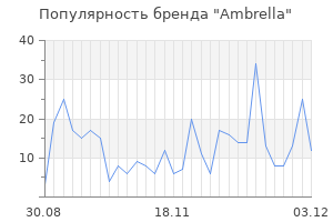 Популярность бренда ambrella