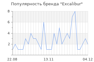 Популярность бренда excalibur