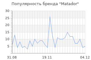 Популярность бренда matador