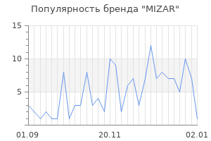 Популярность бренда mizar