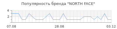 Популярность north face