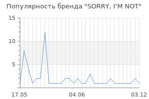 Популярность бренда SORRY, I'M NOT